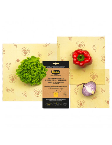 Involucro per alimenti in cotone e cera d’api - 30x30 cm (1 pz.)