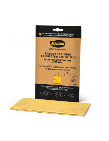 Involucro per alimenti in cotone e cera d’api - 30x30 cm (1 pz.)