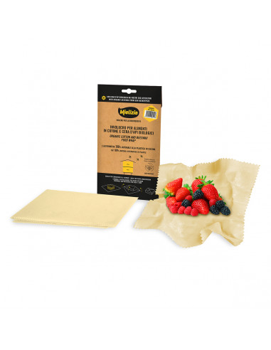 Cotton and beeswax wraps for food - 30x30 cm