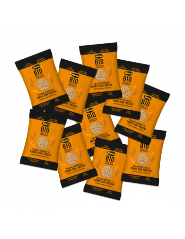 Frollini biologici integrali di farro con fiocchi (Kit 10 confezioni monodose)