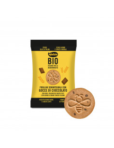 Frollini biologici semintegrali con gocce di cioccolato - Monodose 16g