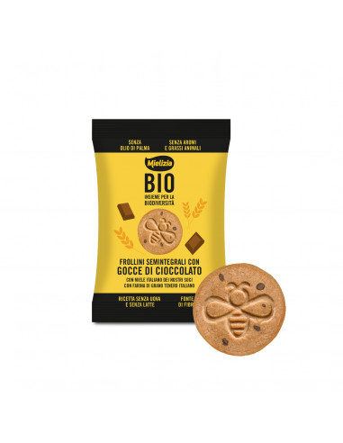 Organic semi-whole shortbread biscuit with...